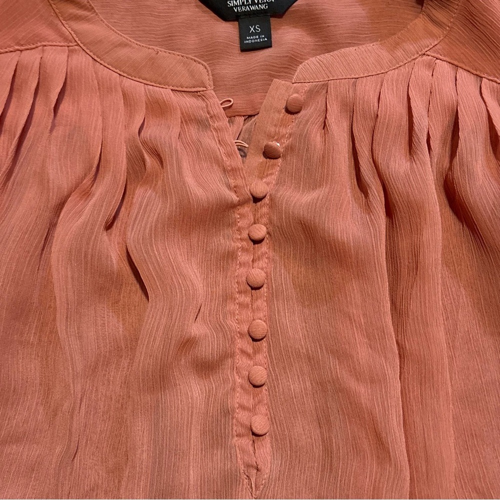 Simply Vera Vera Wang Coral Blouse and Tank Set 2 Piece Size XS - Picture 4 of 5